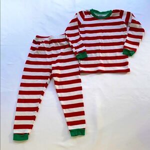 Elowel Snug Fit Christmas Striped Pajama Set 2 yr